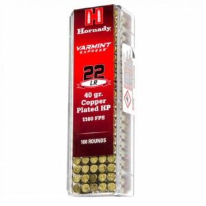 This image is the Hornady Varmint Express .22 LR 40gr HP (Box of 50)